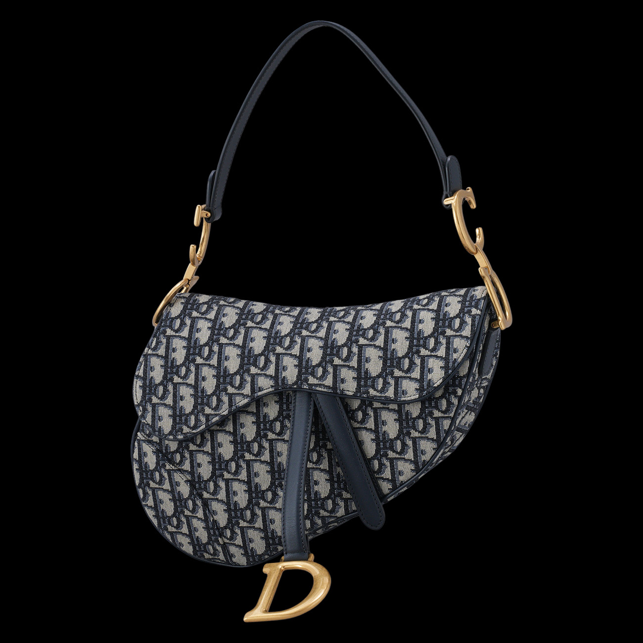 CHRISTIAN DIOR(USED)크리스찬디올 오블리크 새들백 미듐 & 스트랩